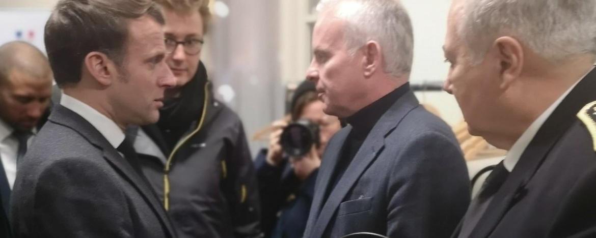 Rencontre entre le président de la République Emmanuel Macron et Lionel Baud, président du SNDec